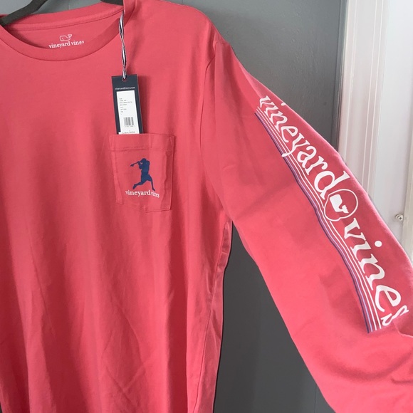 NWT Salmon Long sleeve Vineyard Vines Shirt - Picture 2 of 3